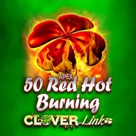 50 Red Hot Burning Clover Links logo by Novomatic Rainbet Casino