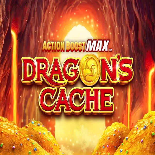 Official Slots logo: Action Boost Max Dragon's Cache by SpinPlay Games at Rainbet Casino