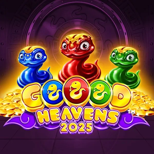 Goood Heavens slot logo by Rarestone Gaming at Rainbet Casino