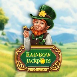 Jackpots logo of Rainbow Jackpots Megaways from Red Tiger Gaming at Rainbet Casino