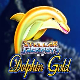 Dolphin Gold with Stellar Jackpots logo by Lightning Box Game at Rainbet Casino
