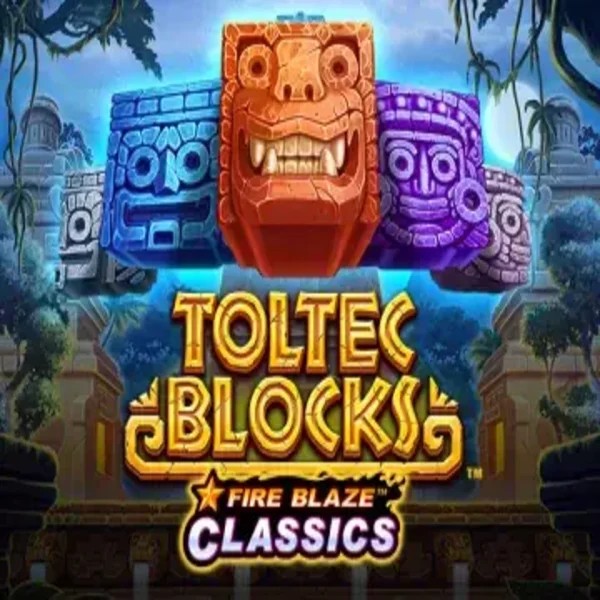 Fire Blaze: Toltec Blocks slot logo by Rarestone Gaming at Rainbet Casino
